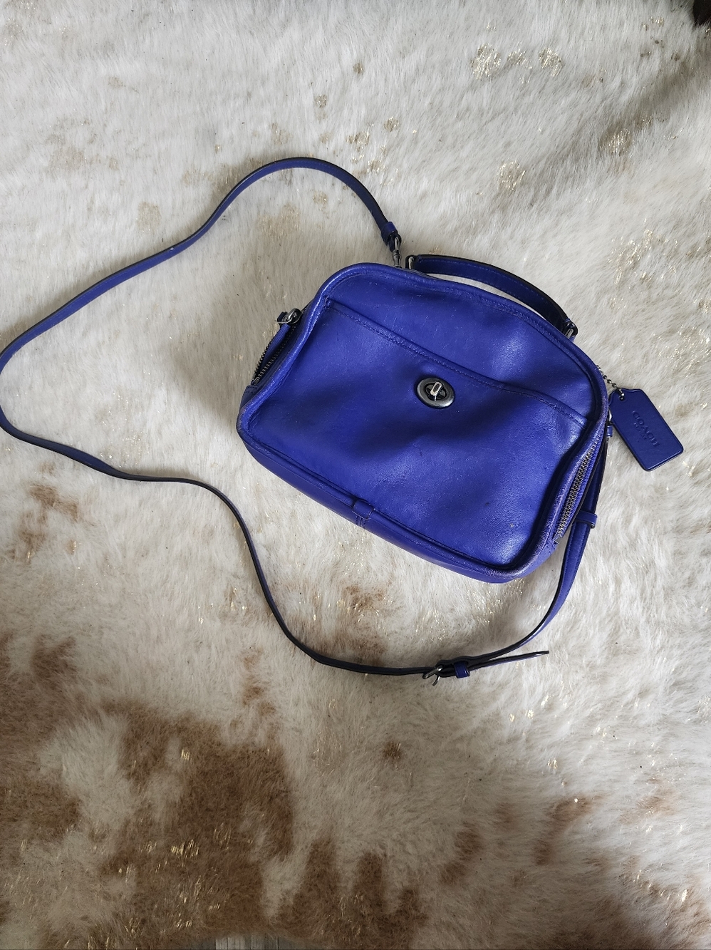 Coach Lunchbox Crossbody - Blue/Purple